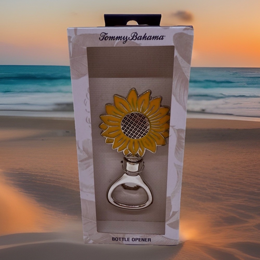Tommy Bahama‎ Yellow Sunflower  Metal Bottle Opener- Island Bar, Floral, Tropic